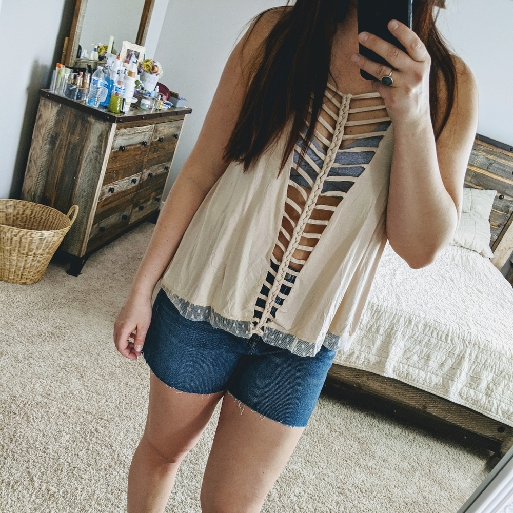 🆕🌿BOHO POL BOUTIQUE BRAIDED TANK🌿 - Picture 5 of 6